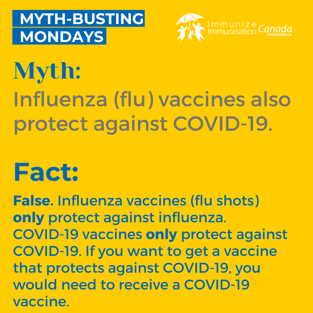 Myth-busting Monday - influenza and COVID-19 - image 1 for Instagram