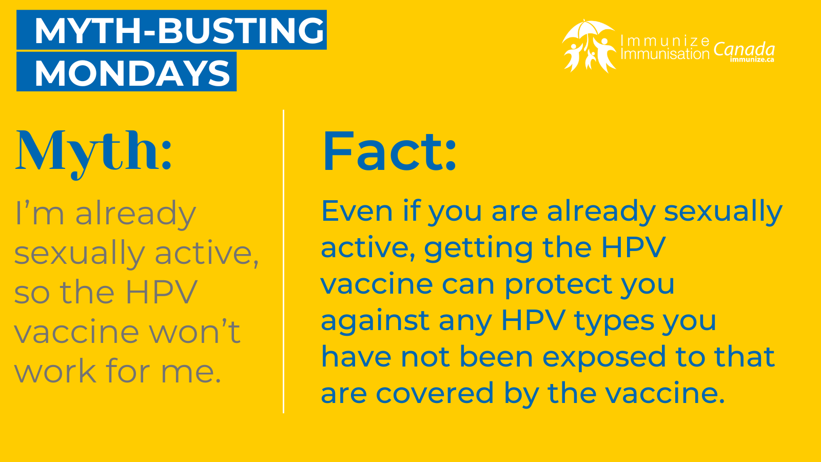 Myth-busting Mondays - HPV - image 4 for Twitter/X