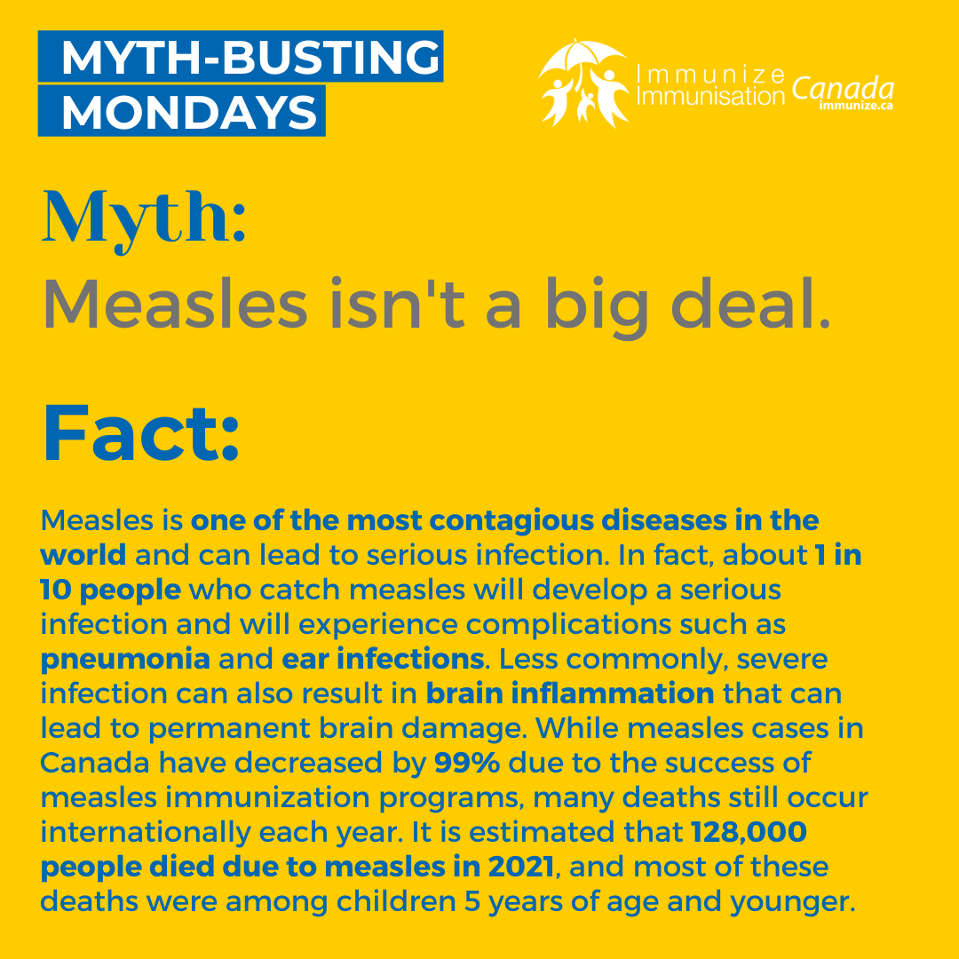 Myth-busting Monday - measles - image 1 for Instagram