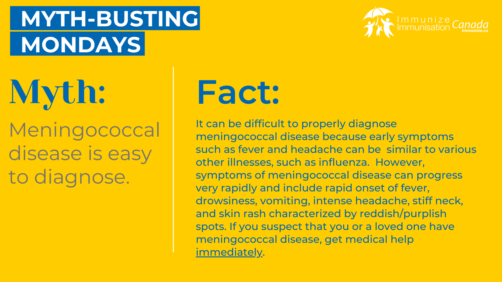 Myth-busting Monday - meningococcal - image 1 for Twitter/X