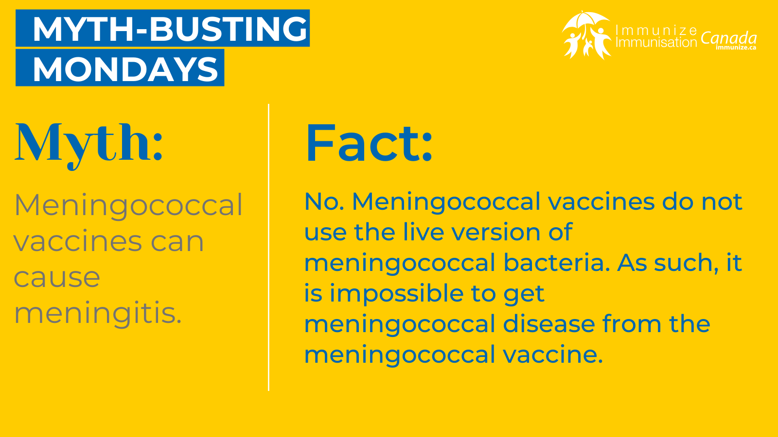 Myth-busting Monday - meningococcal - image 2 for Twitter/X